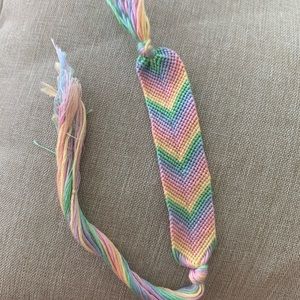 Pastel Chevron Braided Bracelet